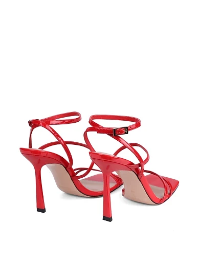 Жіночі босоніжки MIRATON лакові червоні - фото 5 - Miraton