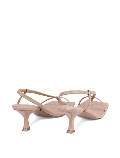 Жіночі босоніжки MIRATON шкіряні бежеві шкіряні - фото 4 - Miraton