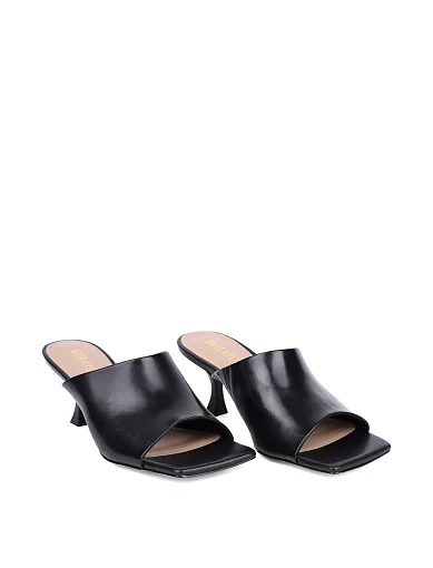 Жіночі сабо MIRATON шкіряні чорні чорні - фото 3 - Miraton