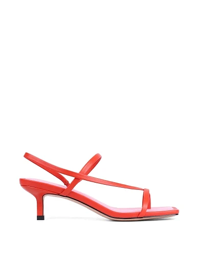 Жіночі босоніжки MIRATON шкіряні помаранчеві - фото 2 - Miraton