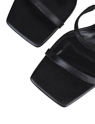 Жіночі босоніжки MIRATON шкіряні чорні - фото 5 - Miraton