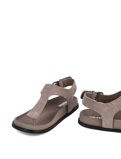 Женские сандалии MIRATON велюровые серые - фото 2 - Miraton
