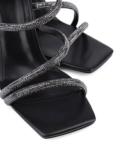 Жіночі босоніжки MIRATON шкіряні чорні - фото 6 - Miraton