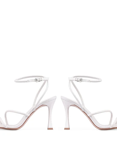 Жіночі босоніжки Mia May шкіряні білі - фото 2 - Miraton