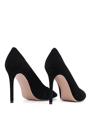 Жіночі туфлі човники Mia May велюрові чорні - фото 4 - Miraton