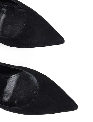 Жіночі туфлі човники Mia May велюрові чорні - фото 5 - Miraton