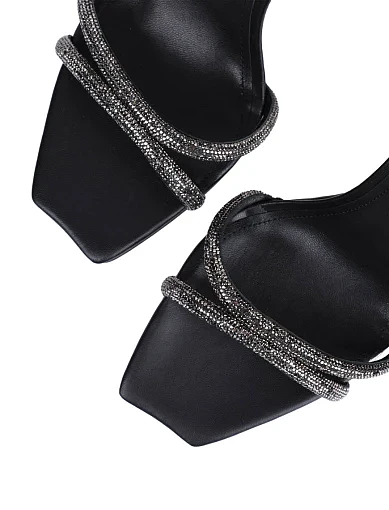 Жіночі босоніжки MIRATON шкіряні чорні - фото 5 - Miraton