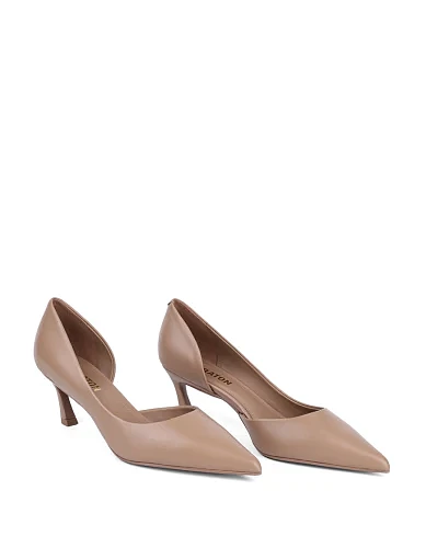 Жіночі туфлі MIRATON шкіряні бежеві - фото 3 - Miraton