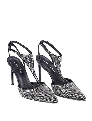 Жіночі туфлі слінгбеки MiaMay шкіряні чорні - фото 3 - Miraton