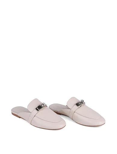 Жіночі сліпери MIRATON шкіряні рисового кольору - фото 4 - Miraton