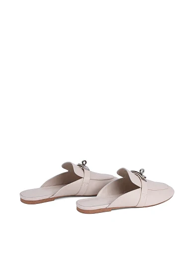 Жіночі сліпери MIRATON шкіряні рисового кольору - фото 5 - Miraton