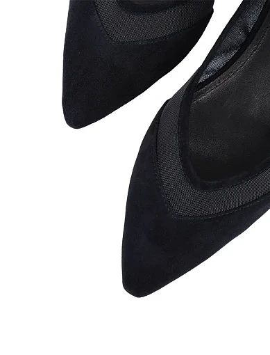 Жіночі балетки MIRATON велюрові чорні - фото 5 - Miraton