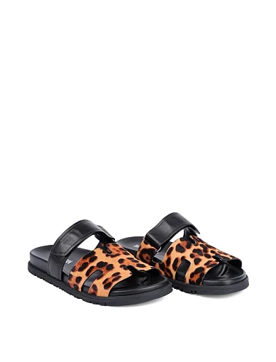 Жіночі шльопанці MIRATON шкіряні чорні - фото 3 - Miraton