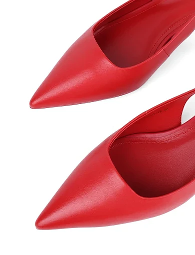 Жіночі туфлі слінгбеки MIRATON шкіряні червоні - фото 6 - Miraton