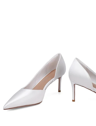 Жіночі туфлі MiaMay сатинові білі - фото 2 - Miraton
