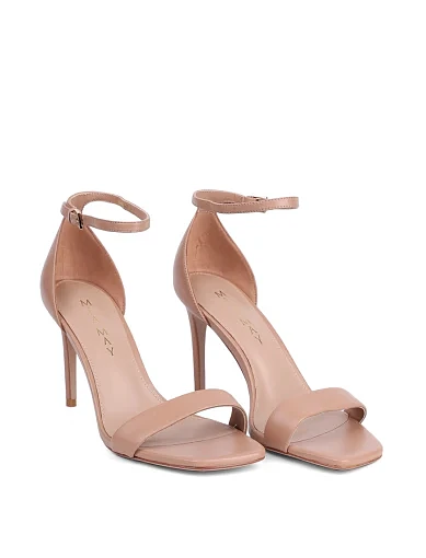 Жіночі босоніжки Mia May шкіряні бежеві - фото 3 - Miraton