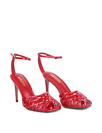 Жіночі босоніжки MIRATON лакові червоні - фото 4 - Miraton