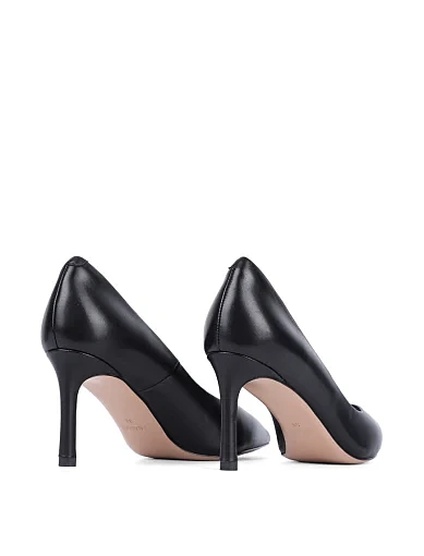 Жіночі туфлі човники MiaMay шкіряні чорні - фото 4 - Miraton