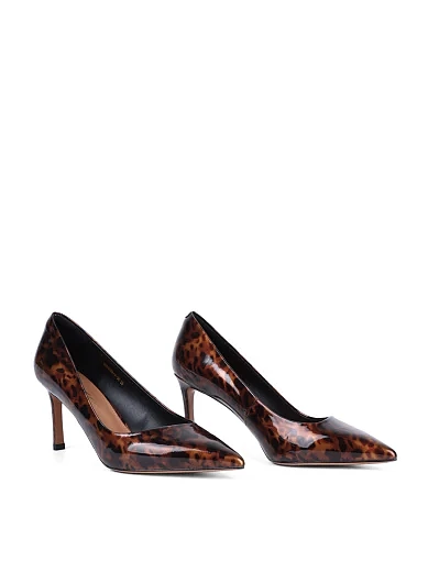 Женские туфли лодочки Mia May лаковые леопардовые - фото 3 - Miraton