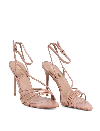 Жіночі босоніжки MIRATON шкіряні бежеві шкіряні - фото 3 - Miraton