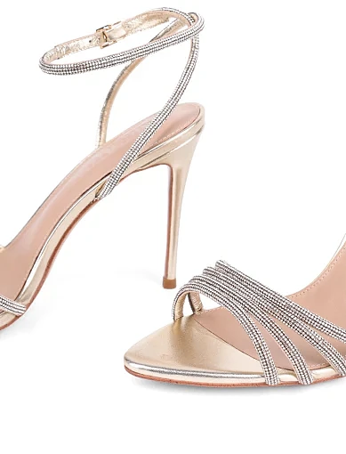 Жіночі босоніжки MIRATON шкіряні золотого кольору - фото 3 - Miraton