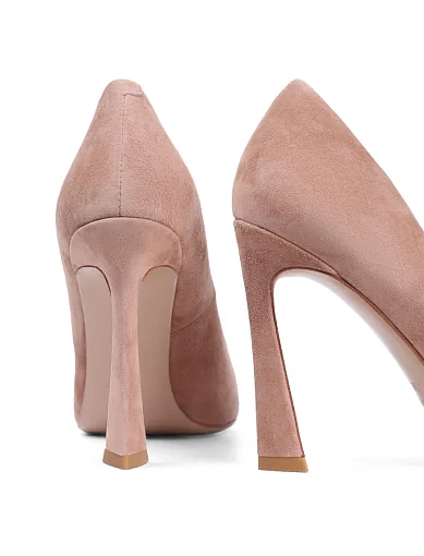 Жіночі туфлі човники Mia May велюрові бежеві - фото 2 - Miraton