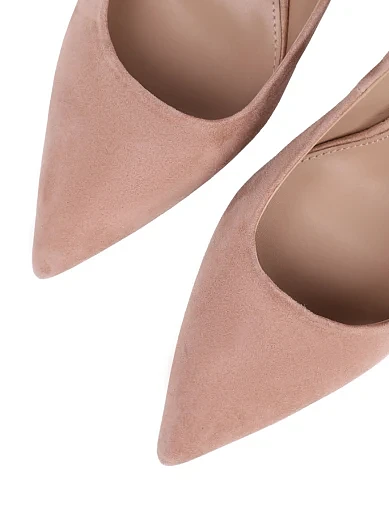 Жіночі туфлі човники Mia May велюрові бежеві - фото 5 - Miraton