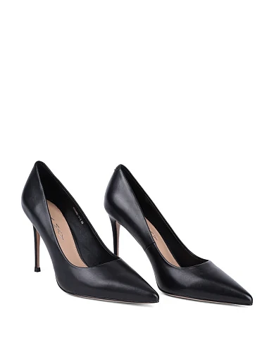 Жіночі туфлі човники MiaMay шкіряні чорні - фото 3 - Miraton