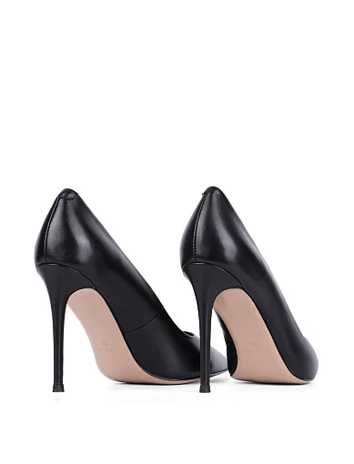 Жіночі туфлі човники MiaMay шкіряні чорні - фото 4 - Miraton