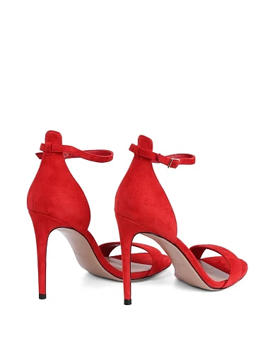 Жіночі босоніжки Mia May велюрові червоні - фото 4 - Miraton