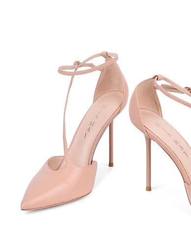 Жіночі туфлі MIRATON шкіряні бежеві - фото 2 - Miraton