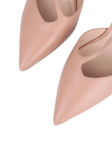 Жіночі туфлі MIRATON шкіряні бежеві - фото 5 - Miraton