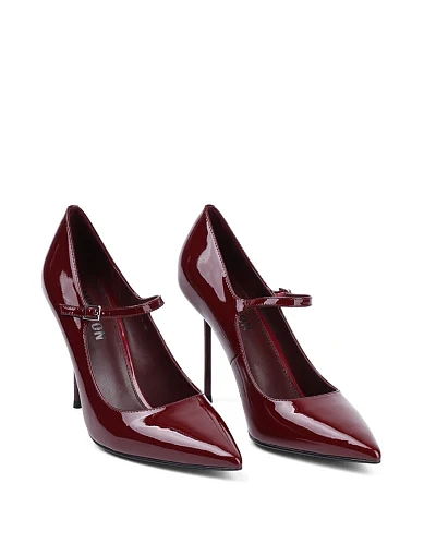 Жіночі туфлі Мері Джейн Mia May лакові бордові - фото 4 - Miraton