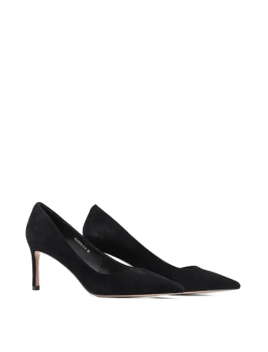 Жіночі туфлі човники Attizzare велюрові чорні - фото 3 - Miraton