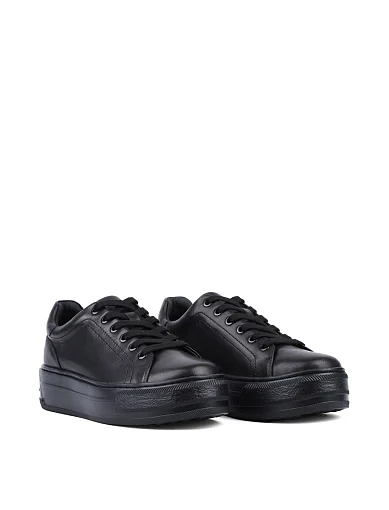 Жіночі кеди MIRATON шкіряні чорні - фото 3 - Miraton