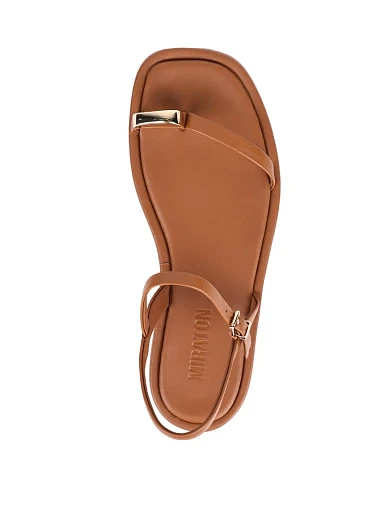 Жіночі сандалі MIRATON шкіряні коричневі - фото 3 - Miraton