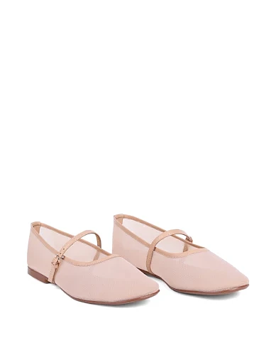 Жіночі балетки MIRATON із сітки бежеві - фото 4 - Miraton