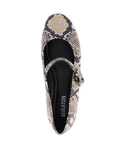Жіночі балетки MIRATON шкіряні різнокольорові - фото 5 - Miraton