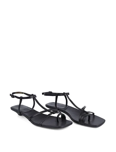 Жіночі босоніжки MIRATON шкіряні чорні - фото 4 - Miraton