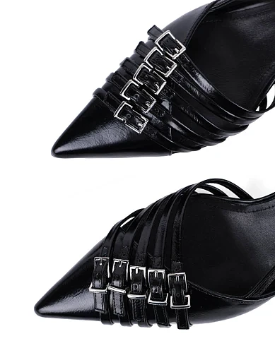 Жіночі туфлі MIRATON шкіряні чорні - фото 7 - Miraton