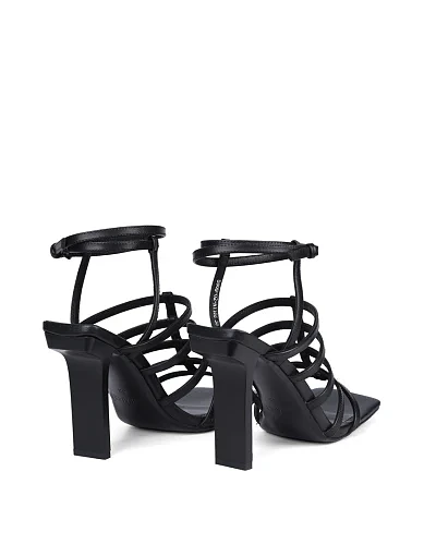 Жіночі босоніжки MIRATON шкіряні чорні - фото 5 - Miraton