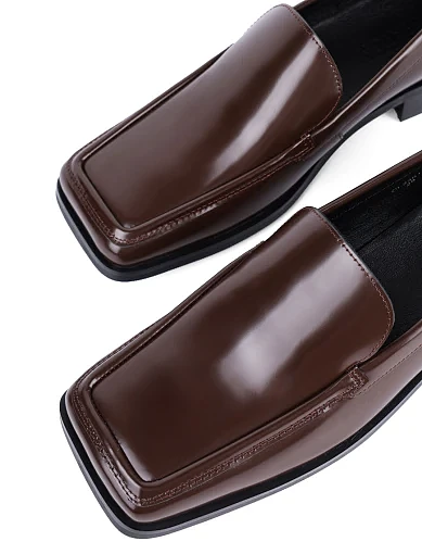 Жіночі туфлі MIRATON з масляної шкіри коричневі - фото 5 - Miraton