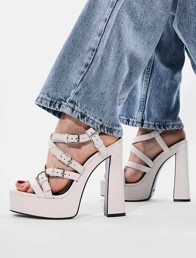 Жіночі босоніжки MIRATON шкіряні білі - фото 2 - Miraton