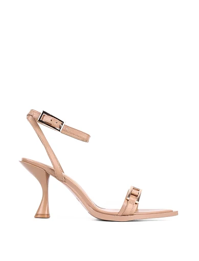 Женские босоножки MIRATON кожаные бежевые - фото 2 - Miraton