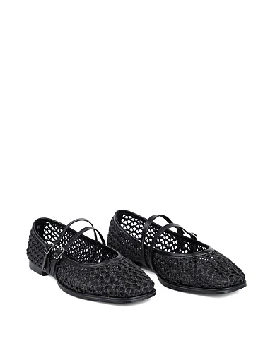 Жіночі балетки MIRATON шкіряні чорні - фото 3 - Miraton