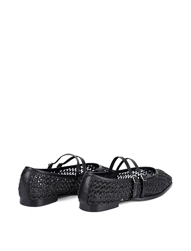 Жіночі балетки MIRATON шкіряні чорні - фото 4 - Miraton