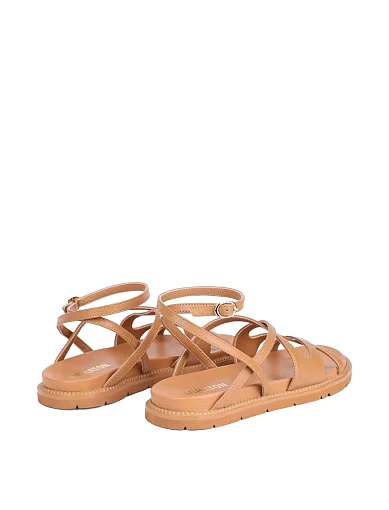 Жіночі сандалі MIRATON шкіряні коричневі - фото 4 - Miraton