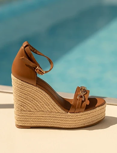 Жіночі босоніжки MIRATON шкіряні коричневі - фото 7 - Miraton