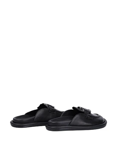 Жіночі сліпери MIRATON шкіряні чорні - фото 4 - Miraton