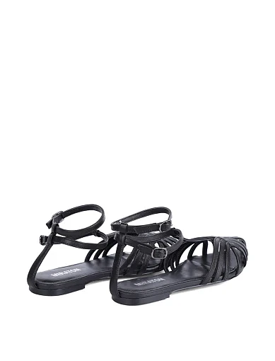 Жіночі сандалі MIRATON шкіряні чорні - фото 4 - Miraton